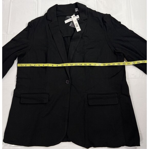 NWT T Tahari Women Black Knit Blazer Plus Size 1X/TG - Picture 4 of 8